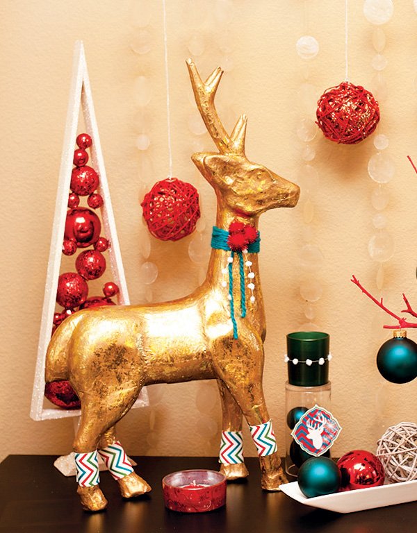 Holiday DIY Mod Paper Mache Reindeer // Hostess with the Mostess®