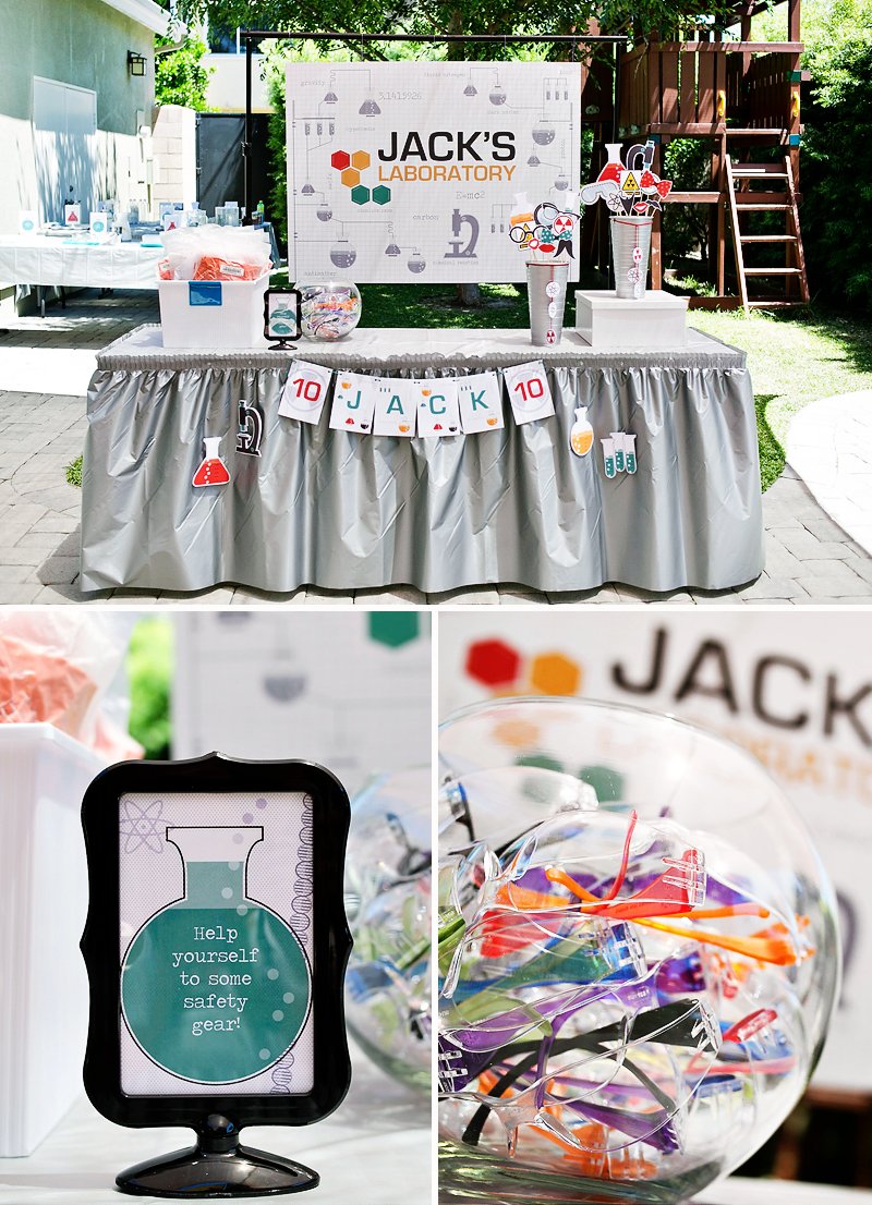 Cool Chemistry Inspired Science Lab Birthday Party // Hostess with the