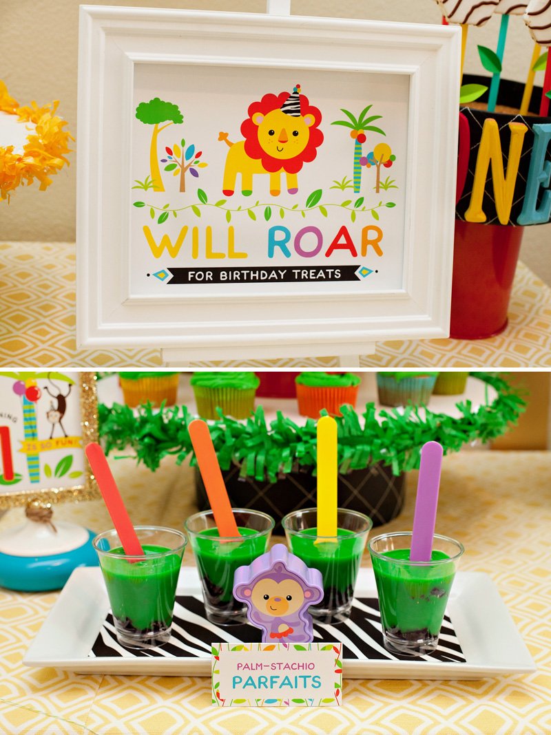 Modern Rainbow Safari 1st Birthday – Part 2 {Dessert Table} // Hostess ...