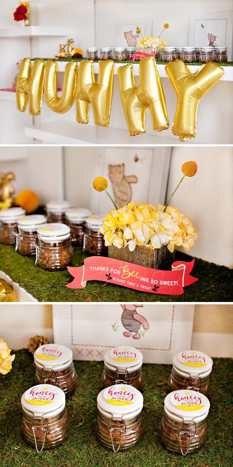 Classic + Modern Winnie the Pooh Baby Shower // Hostess with the Mostess®