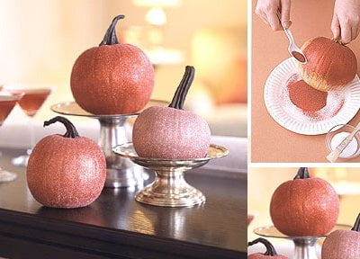 glitter pumpkins