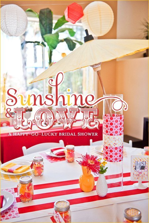 sunshine and love bridal shower ideas
