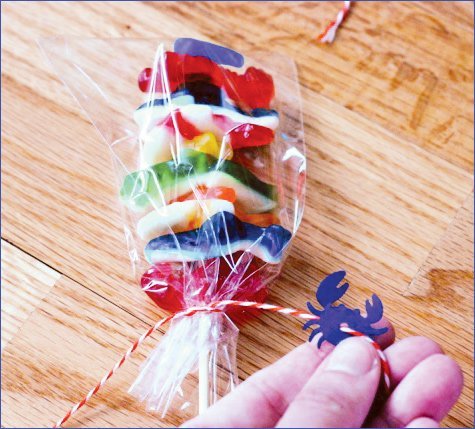 gummy fish candy skewer party favors