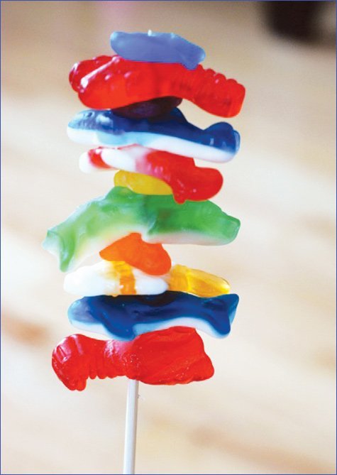 gummy fish candy skewer party favors