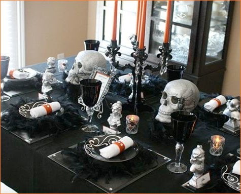 gothic glam halloween party decorations