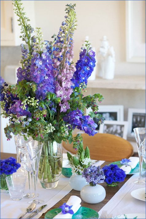 purple and blue dinner party ideas