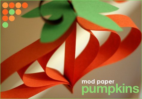 halloween paper pumpkin craft project