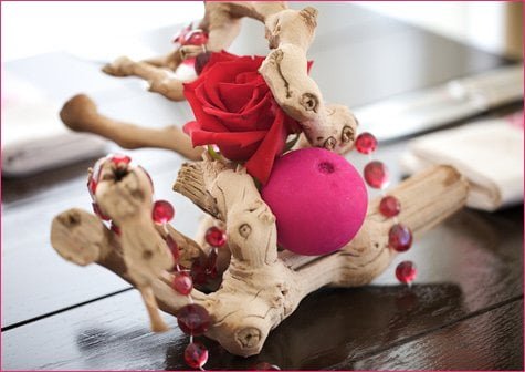 pink and red centerpiece ideas