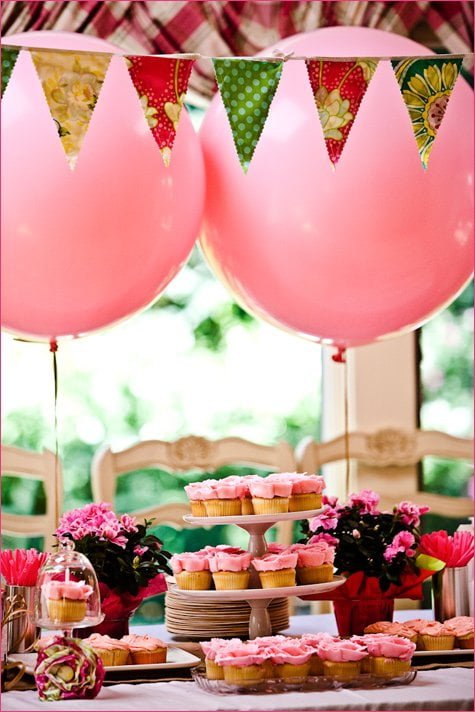 pink first birthday party