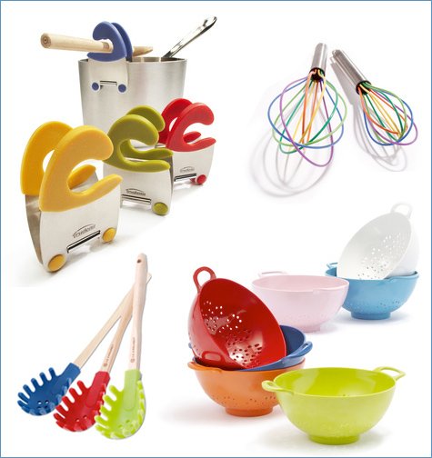 colorful kitchen tools