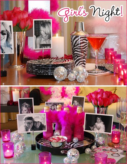 Christmas Party Ideas : Girls Night In - Pink Peppermint Design