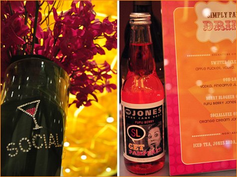 socialluxe lounge centerpieces & decor