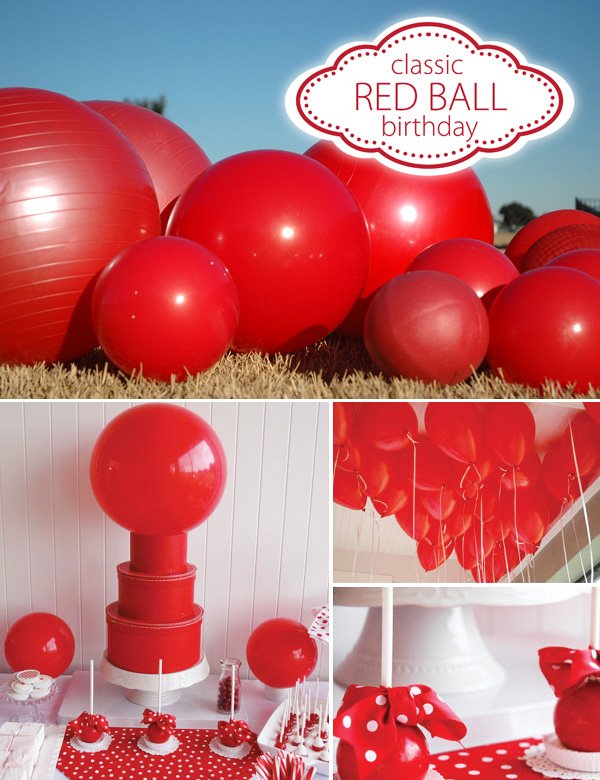 classic red ball birthday party