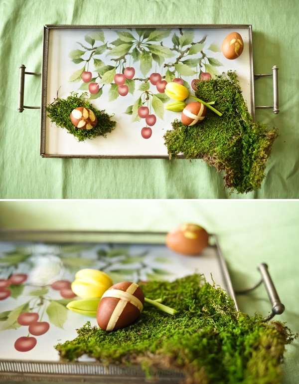 Natural Dyed Sienna Brown Easter Eggs