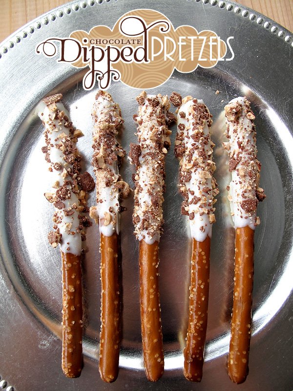 DIY Chocolate Dipped Pretzels & Pringles // Hostess with the Mostess®