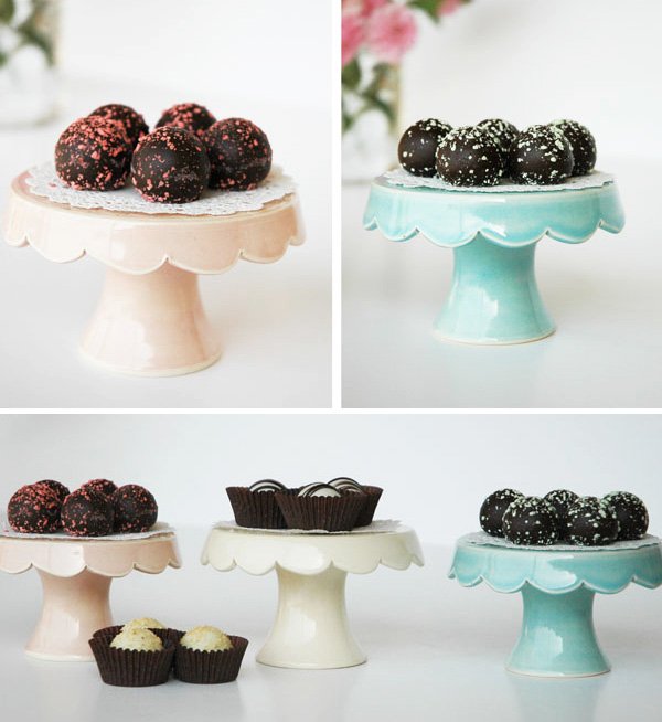 European Chocolates on Handmade Cupcake Stands