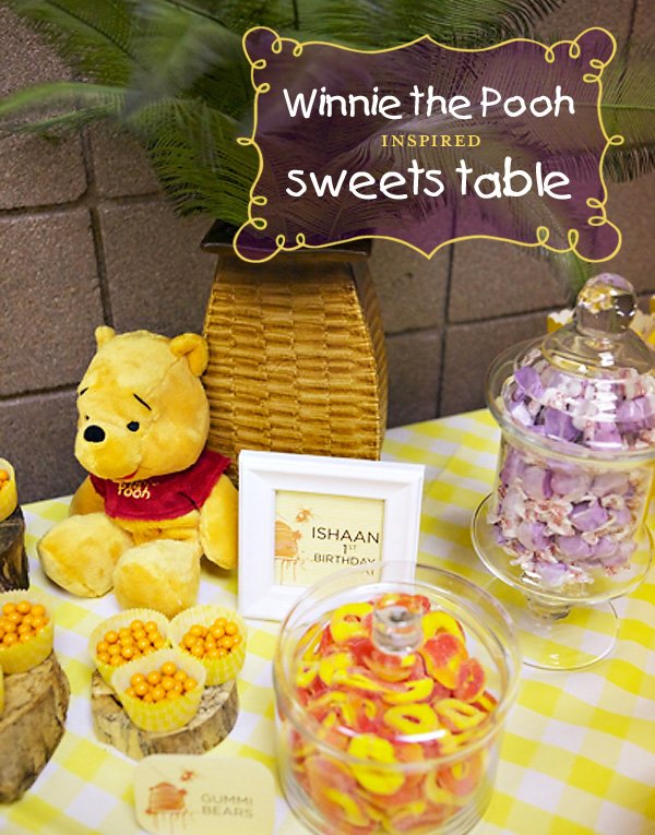 Winnie The Pooh Inspired Sweets Table // Hostess with the Mostess®