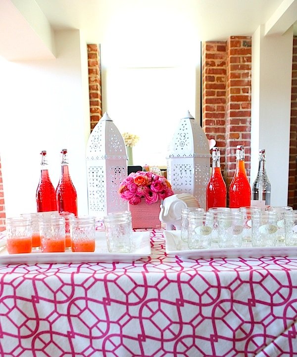 pink elephant baby shower