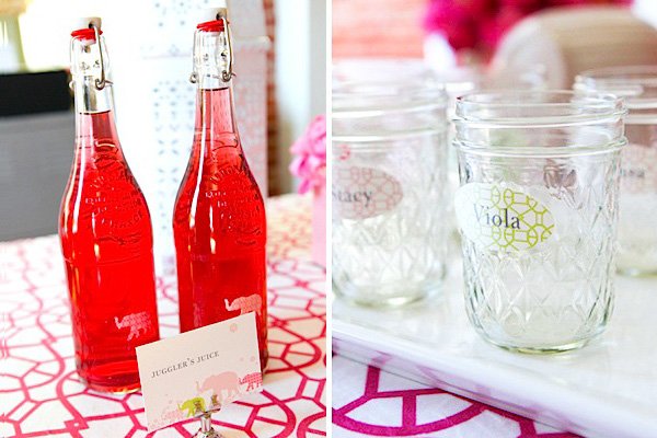 pink elephant baby shower