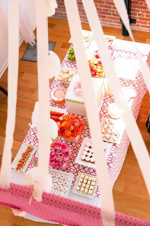 pink elephant baby shower