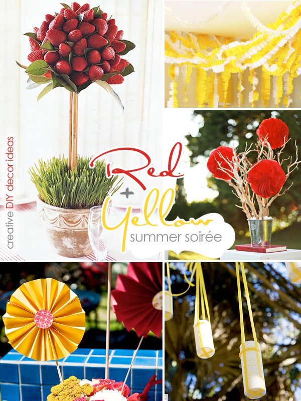 Red & Yellow Summer Cocktail Party