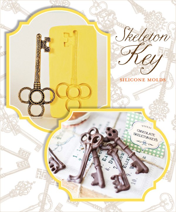 Skeleton Key Candy Jewelry Mold