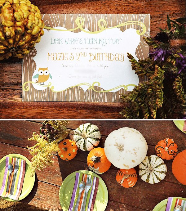 Owl Themed Fall Birthday Party