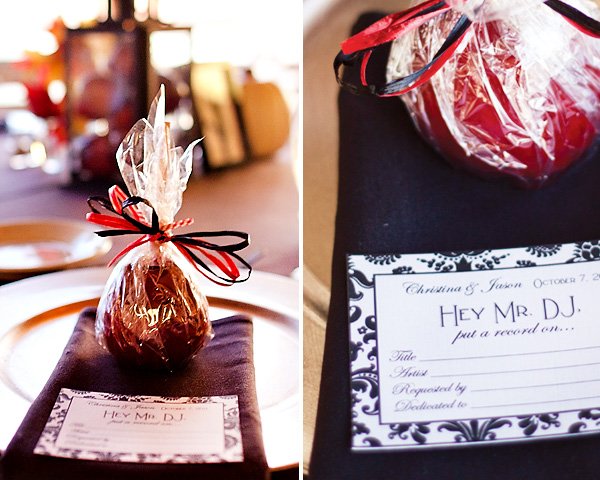 Red and Black Fall Halloween Wedding