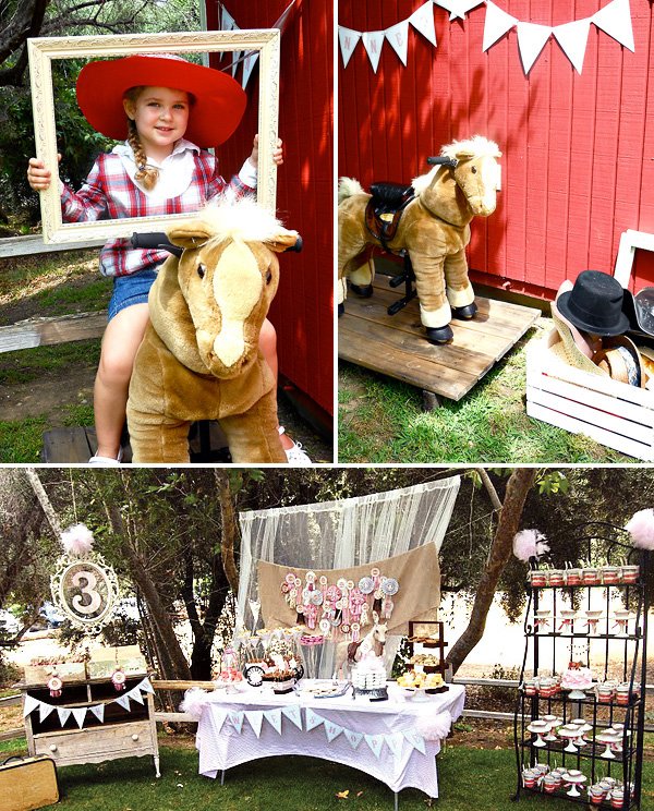 Vintage Pony Birthday Party Dessert Table