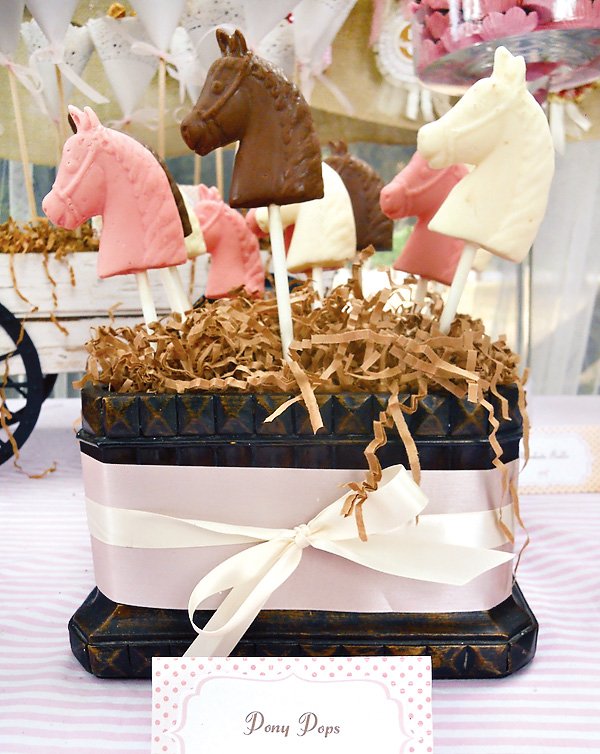Vintage Pony Birthday Party Dessert Table