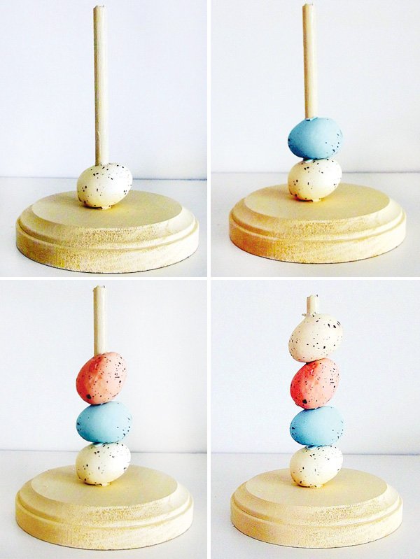 mini dessert stand diy slide eggs onto the stand
