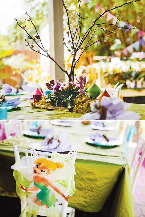 tinkerbell party table setting