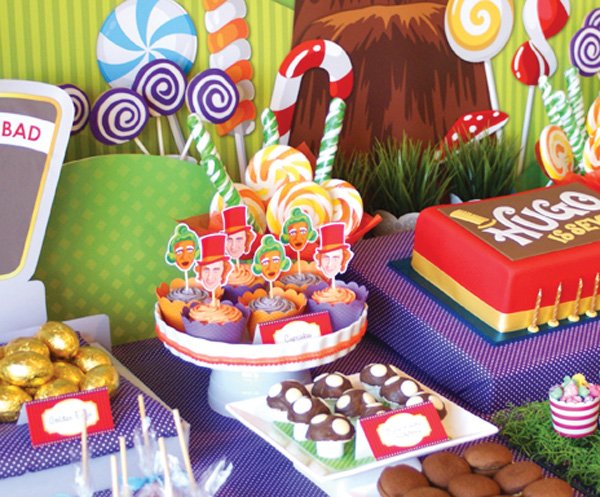 candy willy wonka birthday party decorations