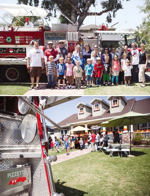 fire truck theme birthday party