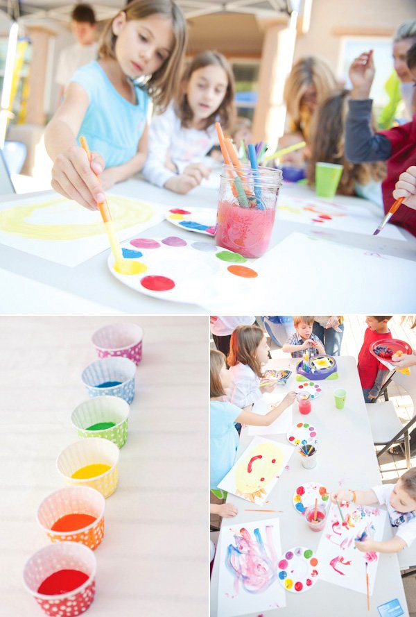 rainbow paint party artist tools
