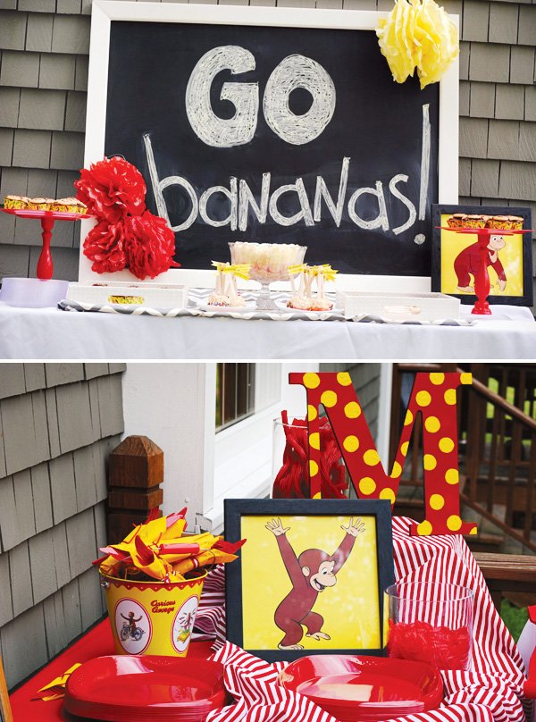 Curious George themed birthday party