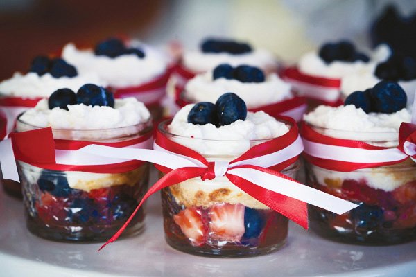 red white and blue fruit cup dessert