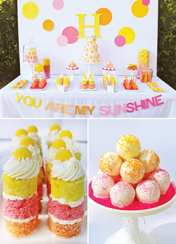you are my sunshine dessert table
