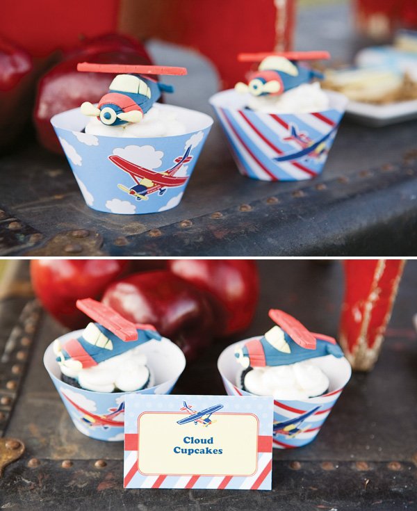 Cupcake liner printables and airplane cupcake toppers
