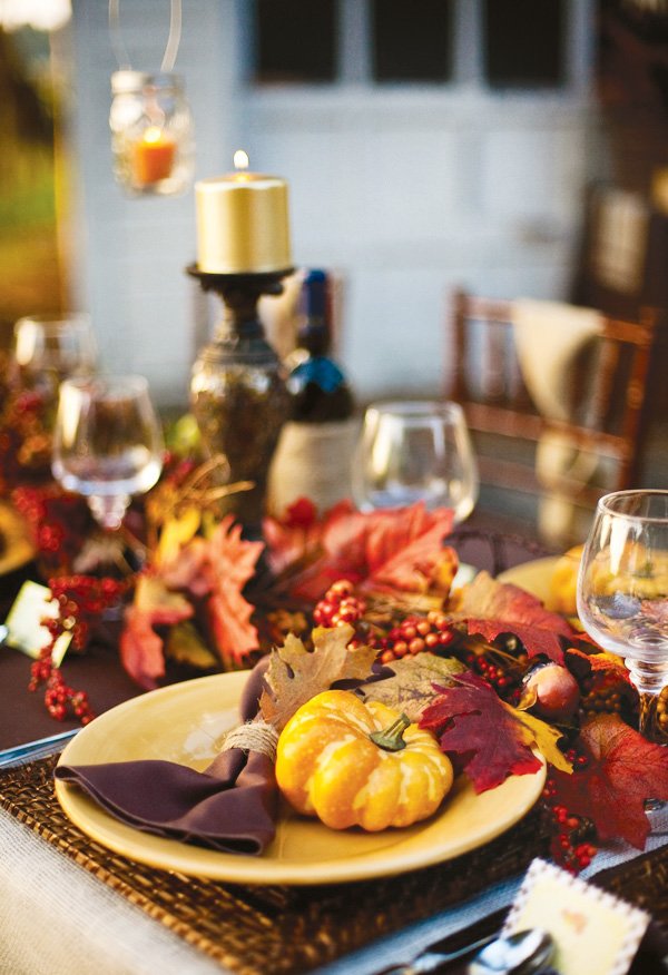 rustic Thanksgiving tablescape