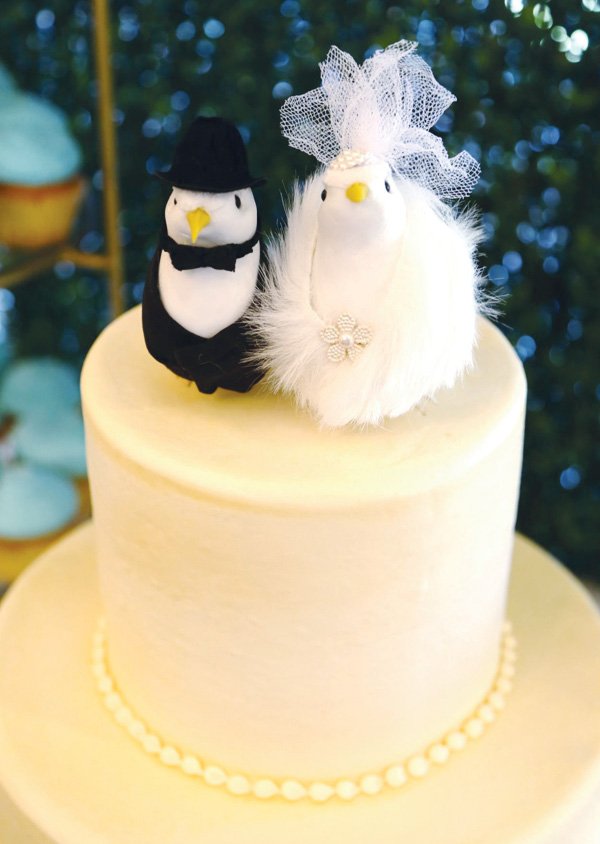 bird wedding cake topper
