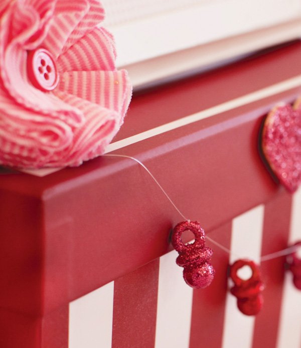 red and pink baby shower ideas
