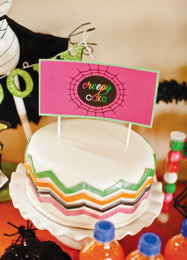 Chevron Halloween cake