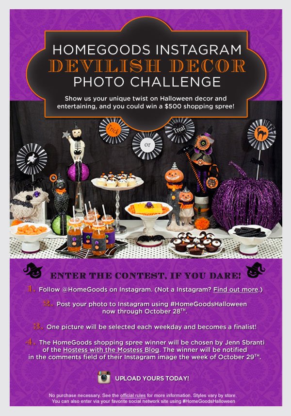 HomeGoods Halloween Instagram Contest