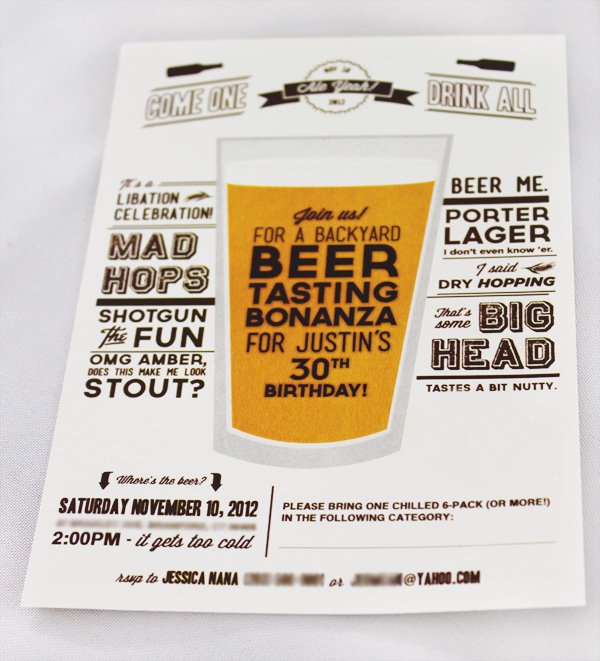 clever beer party invitation