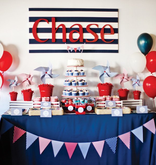 nautical party dessert table
