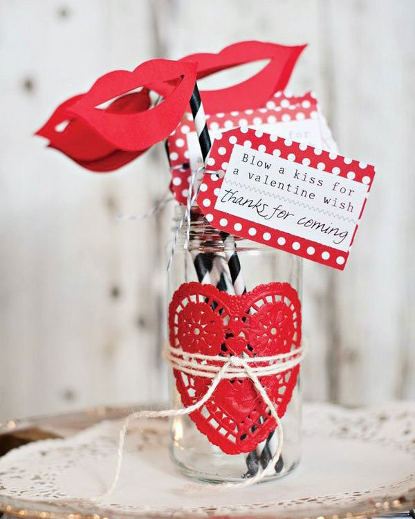Valentine's Day Mustache and Lips
