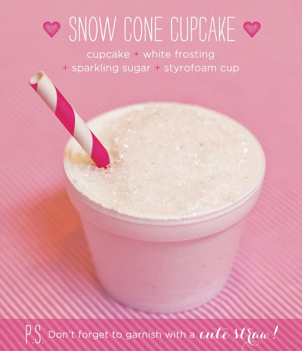 how to make snow cone cupcakes