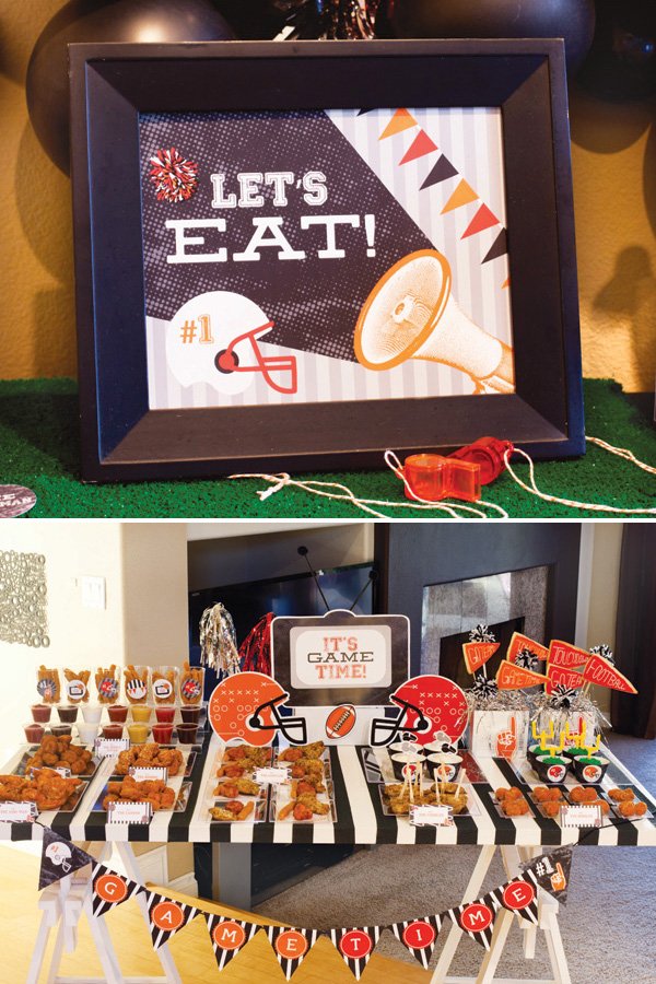super bowl party ideas - food table