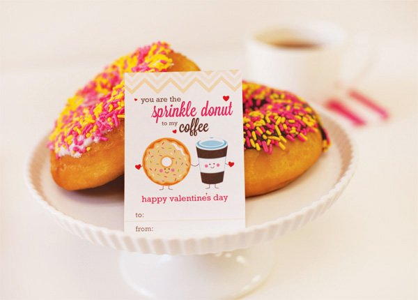 free donut and coffee printables for valentine's day from hwtm